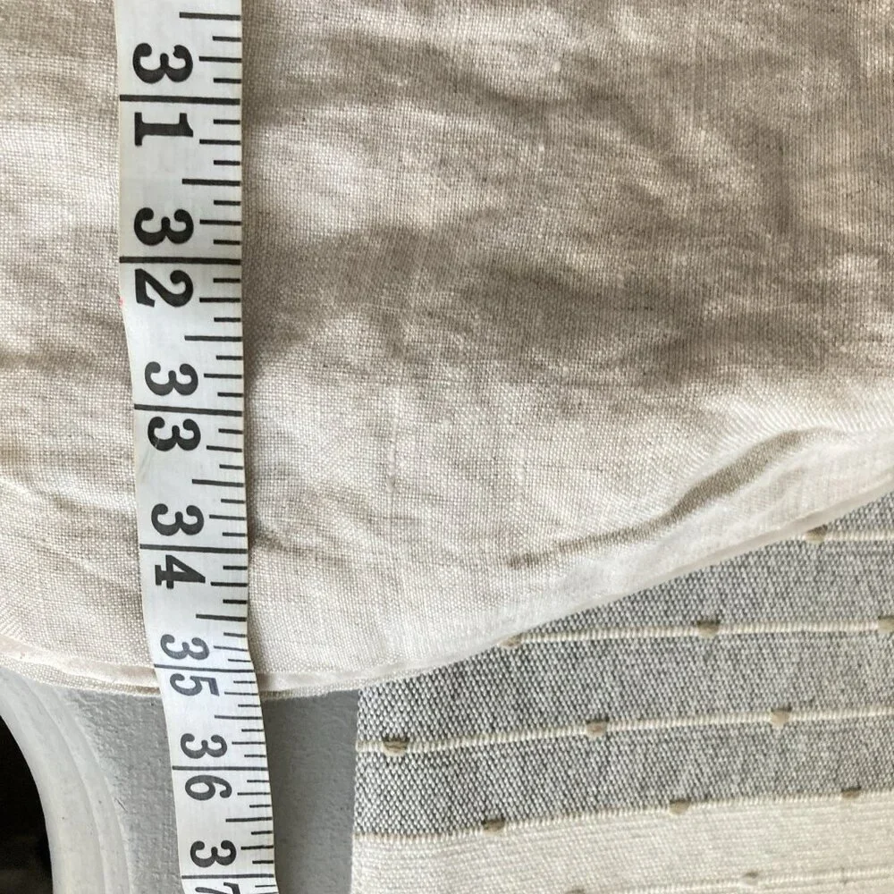 Kensie Linen Mini Dress in Natural Cream with Floral Appliqué - Picture 11 of 14